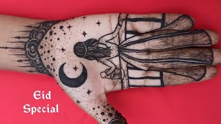 Eid 2020 special mehndi design  || How to make a girl with lamp || mehndi creations