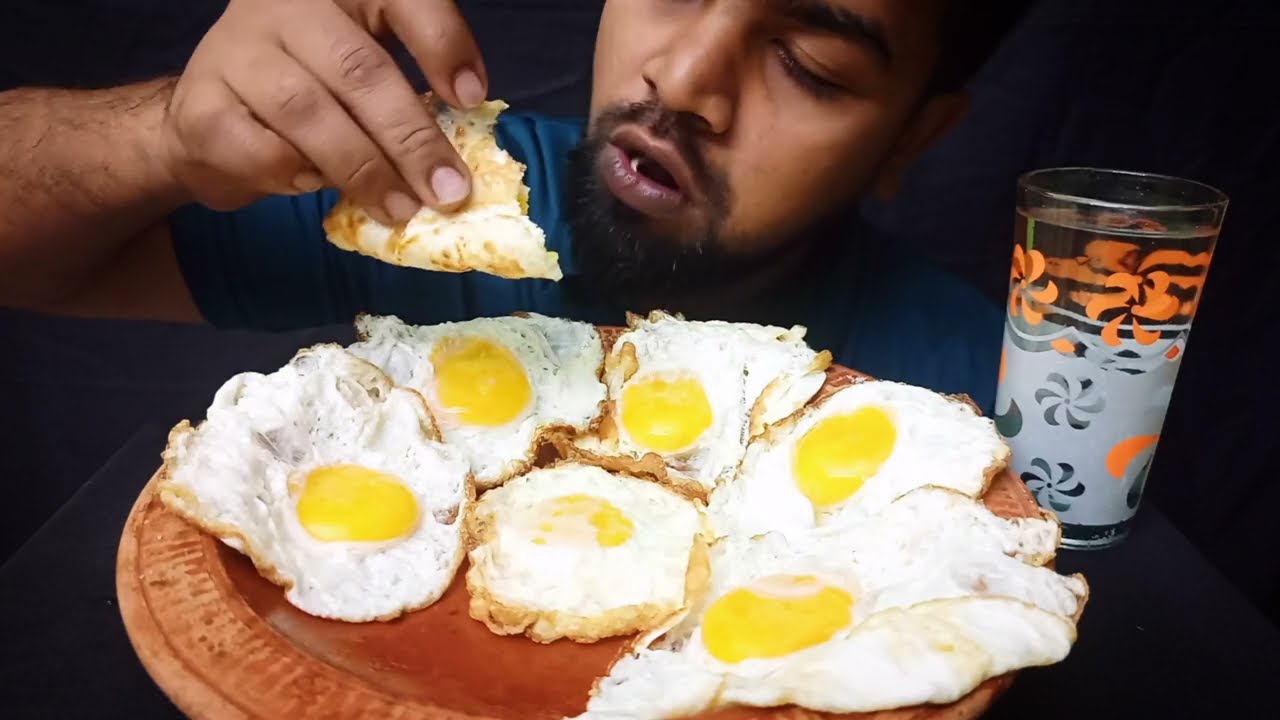 ASMR SUNNY SIDE UP EGGS EATING CHALLENGE | OMELETTE EATING CHALLENGE | EGGS EATING CHALLENGE
