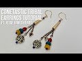 Conetastic Tribal Earrings Tutorial featuring Jesse James Beads