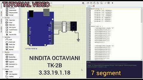 7segment tutorial dengan SimulIDE