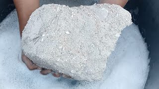 ASMR very soft sand dartmixd and pure cement silk crunchy dipping crumble in lots of water 💦💦💦