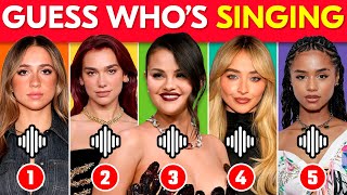 Guess WHO'S SINGING🎤 Famous Celebrity Singers | Taylor Swift, Olivia Rodrigo, Selena Gomez...