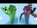 Minecraft DON'T ENTER THE TALLEST CREEPER HOUSE AND ENDER DRAGON HOUSE MOD / SCARY MOBS !! Minecraft