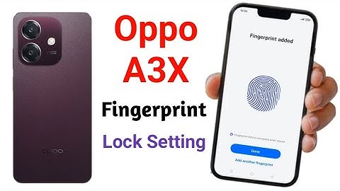 How To Oppo A3x 5G Fingerprint Screen Lock Setting/Oppo RMX2641 Fingerprint Screen Lock