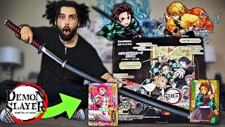 Opening MYSTERY DEMON SLAYER HASHIRA STAINED GLASS CARD SET!! *I PULLED THE FULL SET!!*