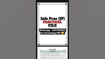 IP Practical File || CLASS 12th [2025-26] || WhatsApp-6307550360 For Purchasing PDF