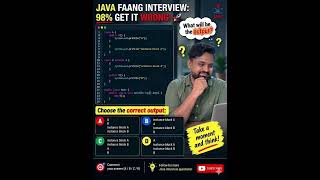 🚨 Java Inheritance Interview Question 🚨Can you predict the output before checking the answer 🤔