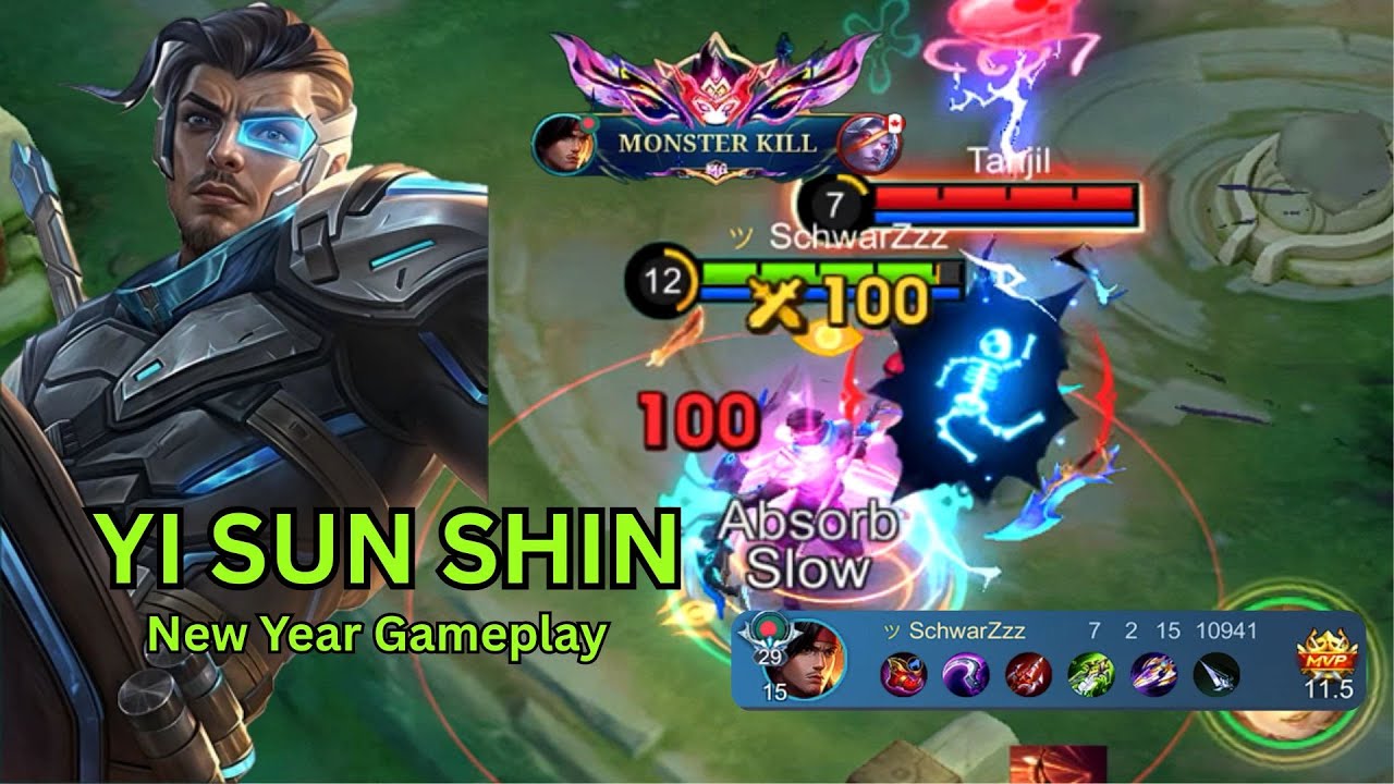 New Year Yi Sun Shin Gameplay!! - Build Top 1 Global Yi Sun Shin | MLBB