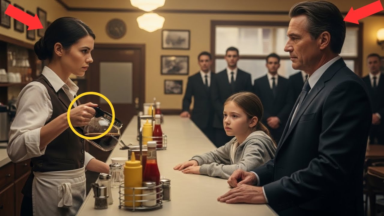A Waitress Helped a Quiet Girl Every Morning — Until Her Father Walked In With 4 Bodyguards