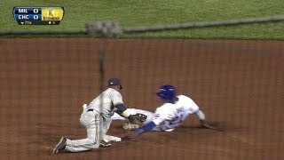 Gonzalez fans Rizzo, Lucroy throws out Lake
