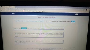 CSC secure browser show error after opening.