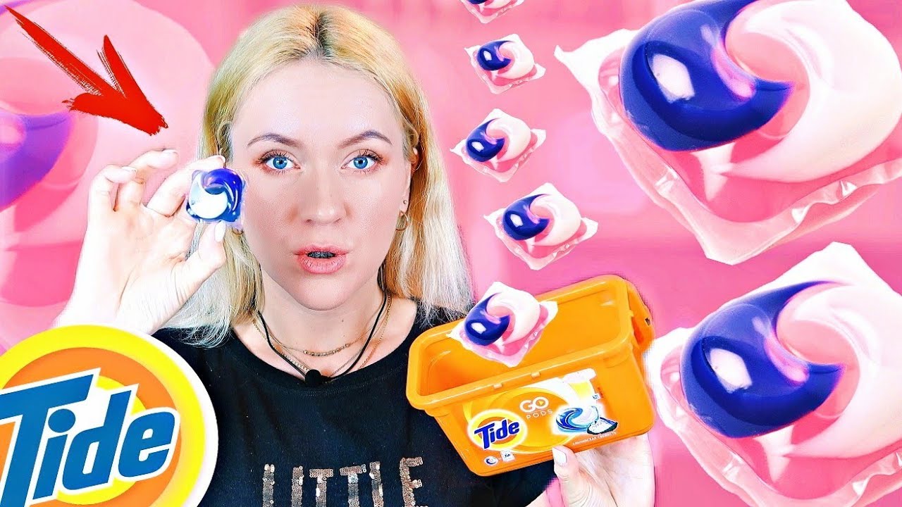 ЛИЗУН ИЗ КАПСУЛ для стирки TIDE | TIDE PODS SLIME CHALLENGE Получится ли СЛАЙМ? Will It Slime?