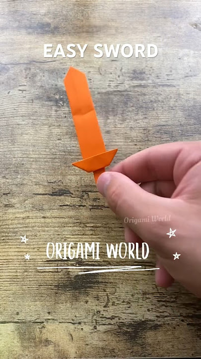 EASY SWORD ORIGAMI TUTORIAL PAPER WEAPON CRAFTS | DIY PAPER SWORD EASY FOLDING INSTRUCTIONS ORIGAMI