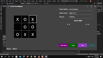 Tic Tac Toe in WPF Csharp C# using XAML Material Design Toolkit (output demonstration only)