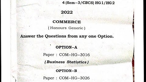 bcom 3rd sem commerce  question paper 2022/Business Statistics/Operations Research in Business