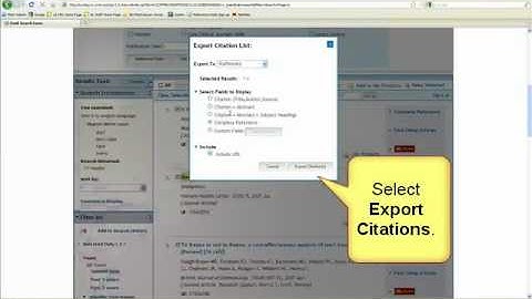 Exporting Citations from Ovid to RefWorks