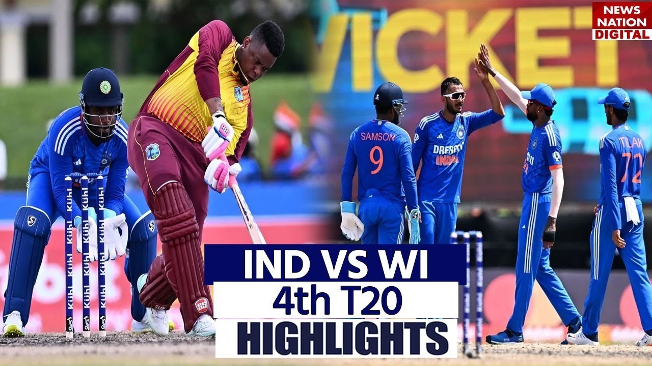 IND vs WI 4th T20 Highlights 2023 India vs West Indies 4th T20, Highlights Ind Vs WI Highlights