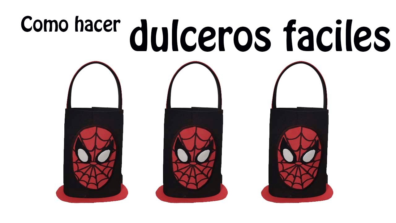 DULCEROS DE SPIDERMAN PASO A PASO/cotillones hombre araña en foami - YouTube