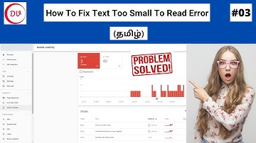 How To Fix Text Too Small To Read Error in GSC Tamil | Clickable Elements Too Close Together Error