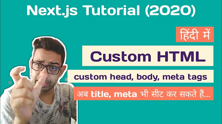 Custom HTML Document | Set dynamic head, title, meta, etc | Next JS Tutorial #12 for Beginners