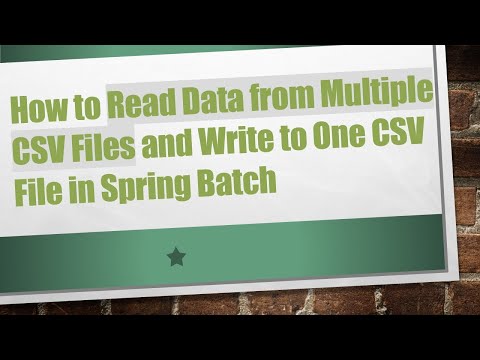 How to Read Data from Multiple CSV Files and Write to One CSV File in Spring Batch