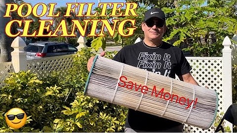 POOL FILTER CLEANING / REPLACEMENT - How to Clean or Replace a Dirty Pool Filter Cartridge. Easy!