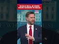JD Vance Issues Strong Warning To Israel After US-Iran Deal #shorts