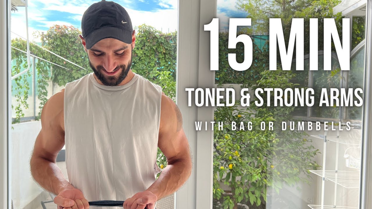 15 Min Toned & Strong Arms Workout | Bag Or Dumbbells - YouTube