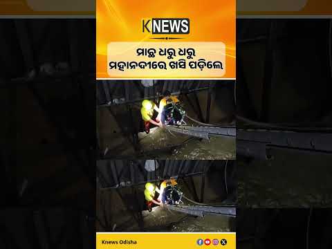କଟକ ଯୋବ୍ରା ବ୍ୟାରେଜରେ ଅଘଟଣ। ମହାନଦୀକୁ ଖସି ପଡ଼ିଲେ ଯୁବକ। Cuttack। Jobra Barrage। Mahanadi