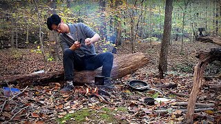 Cook and Eat what we find in the woods