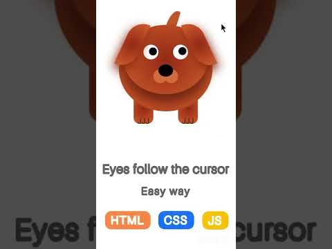 Eyes Follow the Cursor 👀🐶 Using JavaScript, HTML & CSS 🔥 #shorts