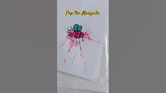 Pop The Mosquito 🦟||#shorts #diy #art #trending #rap #craft #mosquito #satisfying #song thumbnail