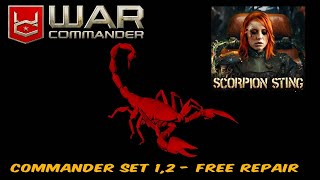 War Commander - Scorpion Sting - Commander Set 1,2 - Free Repair