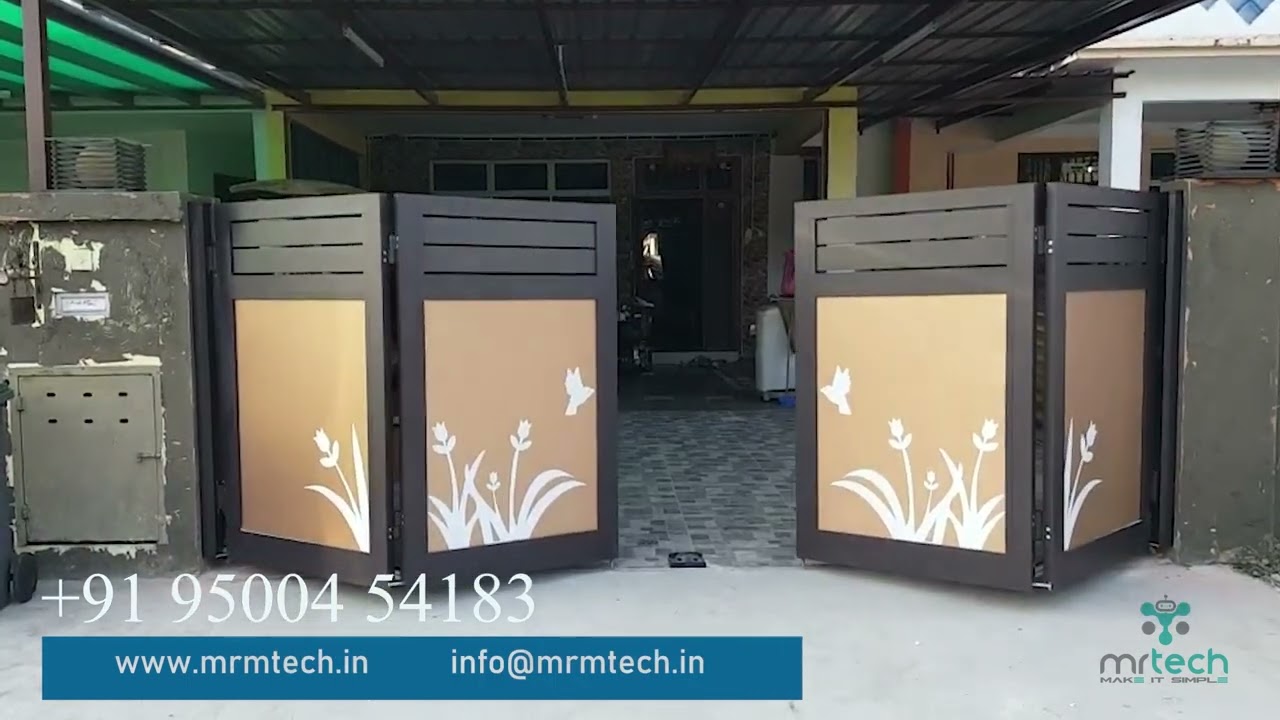 Automatic Trackless Bi Fold Swing Gates Opening System Near Me