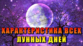 ХАРАКТЕРИСТИКА ВСЕХ ЛУННЫХ ДНЕЙ