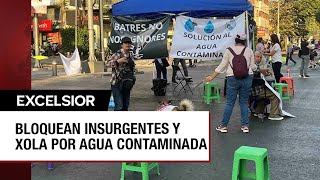 Montan plantón indefinido en Insurgentes Sur y Xola por agua contaminada