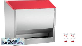 VEVOR Galvanized Poultry Feeder Holds 50lbs of Feed Chicken Feeders No Waste Review