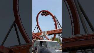 Forceful Inclined Loop! #themepark #amusementpark #rollercoaster #coaster #dorneypark