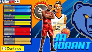 My Official NBA 2k23 MyCareer Build #1 | Ja Morant Build w/ Limitless Range 😈