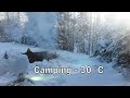 Winter camping in deep snow building a bushcraft shelter for survival solo hiking  30 c