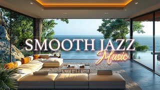 Smooth Jazz Guitar Summer Cafe | Calm Background for Work, Study &amp; Reading | Cozy Lounge Vibes