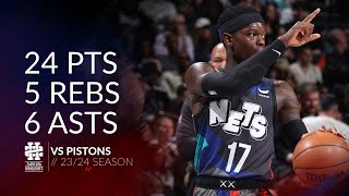 Dennis Schroder 24 pts 5 rebs 6 asts vs Pistons 23/24 season