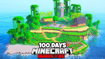 I Survived 100 Days STRANDED on a DESERTED ISLAND in Minecraft Hardcore