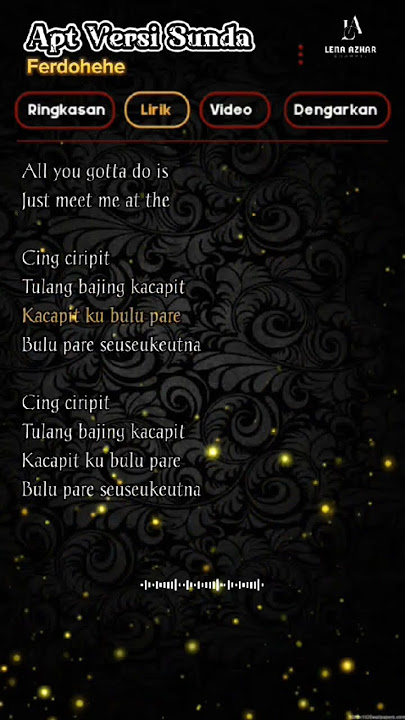 Lirik Lagu Cingciripit X Apt - Ferdohehe - Viral Tiktok Terbaru #Apt #cingciripit #liriklagu