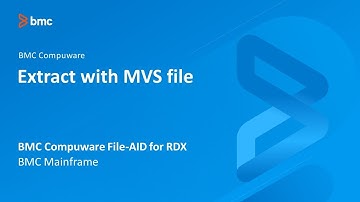 BMC Compuware File-AID for RDX - Extract with MVS file