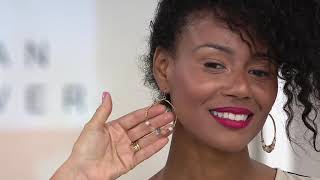 Susan Graver Front Facing Faceted Hoop Earrings on QVC