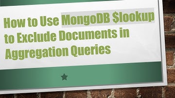 How to Use MongoDB $lookup to Exclude Documents in Aggregation Queries