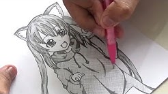 Cara Menggambar Anime (FanArt) - Kawaii Neko Girl - Durasi: 9.05. 