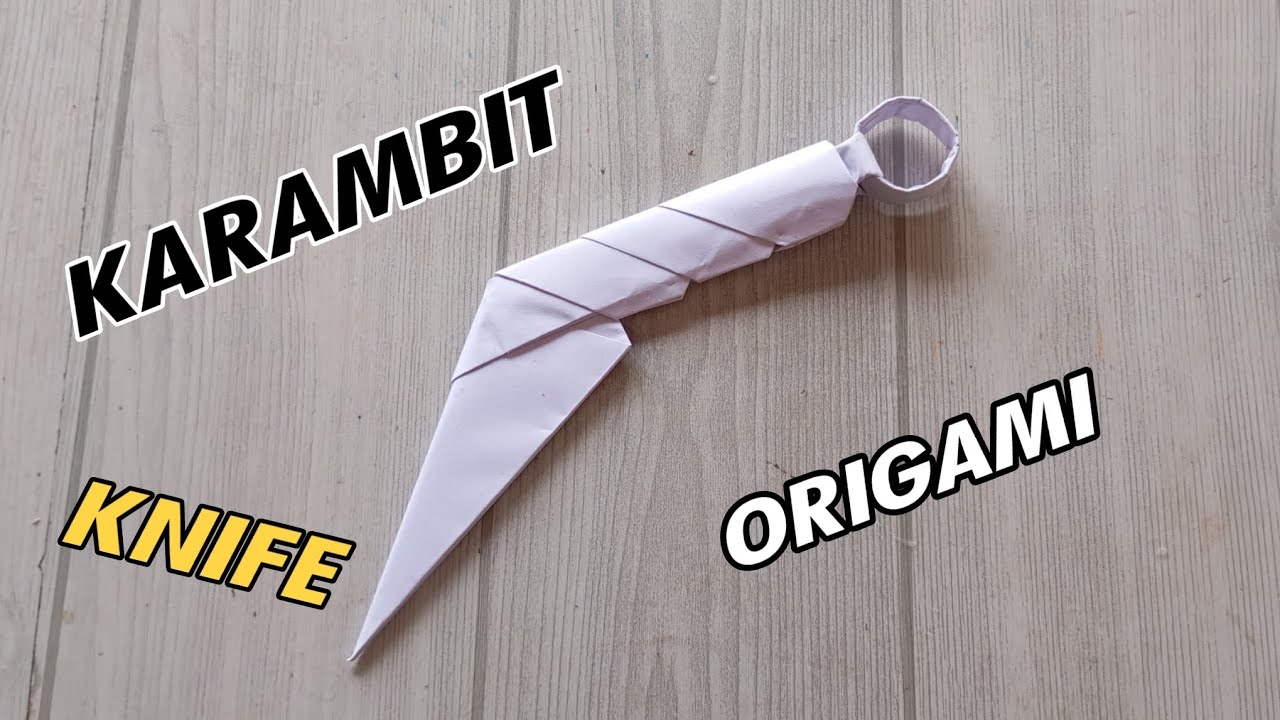 KARAMBIT KNIFE ORIGAMI|HOW TO MAKE PAPER WEAPON KARAMBIT KNIFE EASY TUTORIAL|STEP BY STEP FOLDING 