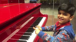 Playing with Grand Piano when I was 4 | Just enjoying the moment | Trying to make music